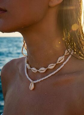 Bohemian Double Layer Seashell Necklaces For Women Handmade