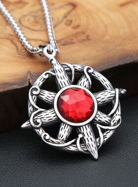 Unique Vintage Cross Stone Pendant Necklaces For Men Women 3