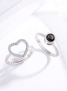 GUFTM Luxury Female Wedding Ring Set Fashion I Love You 100