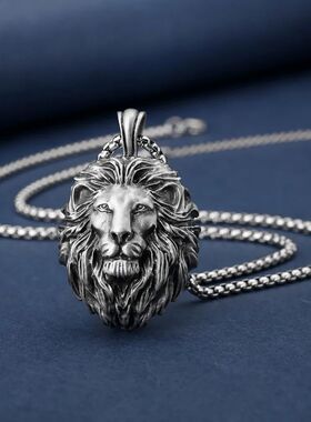 Lion head pendant, cross-border hot selling necklace in Euro