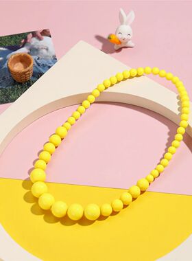Fashion lovely elegant round seven color resin imitation pea