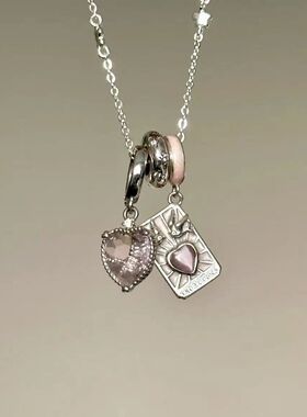 New Love Tarot Pendant Necklace Heart Shape Luxury Niche Cla