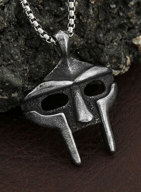 Punk Vintage MF Doom Mask Pendant Necklaces For Men Women St