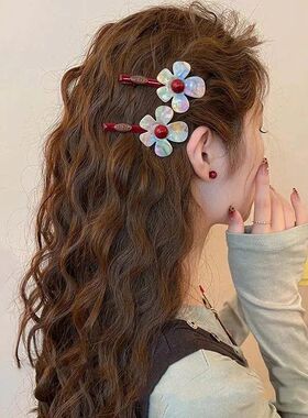 1/2Pcs Sweet Acetate Flower Hair Clip for Women Girls Fashio
