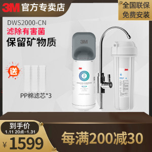 3M净水器 家用直饮净享 DWS2000-CN饮水机滤芯活性炭进口滤材2500