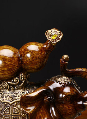 复古大象摆件镇宅新中式