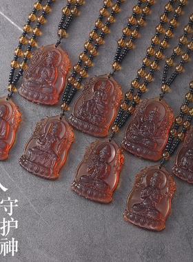 古法琉璃八大守护神十二生肖项链