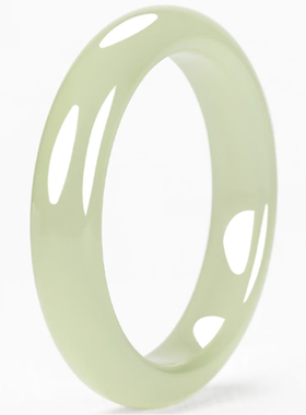 湖水绿女士玉石手镯宽版