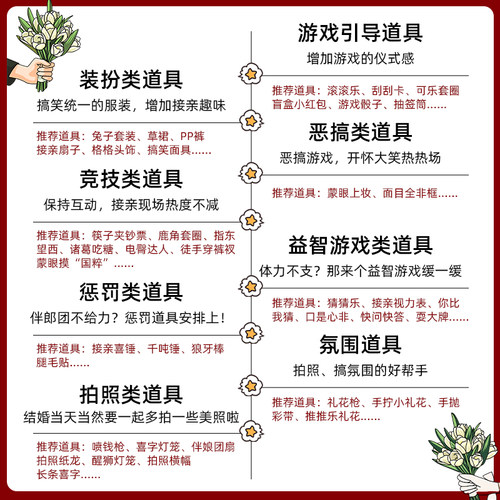 结婚整蛊道具接亲游戏抢亲堵门拍照搞笑整新郎拦门恶搞伴郎团套餐 - 图2