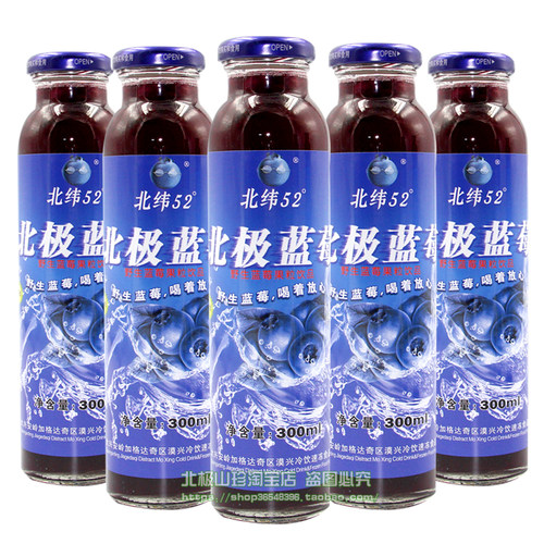 大兴安岭北极蓝莓蓝莓汁饮料蓝莓原浆新鲜蓝莓果汁果蔬汁整箱 - 图1
