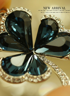 三瓣花长款毛衣链饰品新款项链