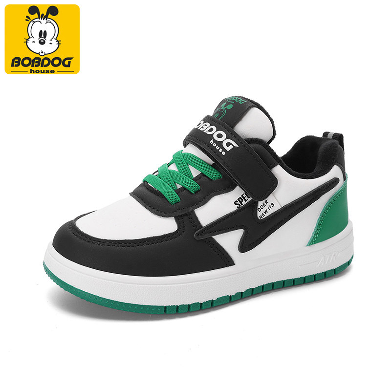 BOBDOG house巴布豆儿童aj版鞋2025年秋冬季中大童运动加绒二棉鞋,淘宝优惠券,粉丝福利购,淘宝优惠卷
