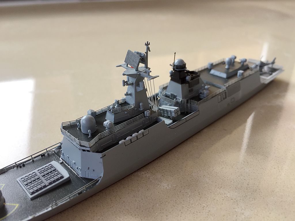 1:700中国054A驱逐舰扬州舰模型成品 - 图1