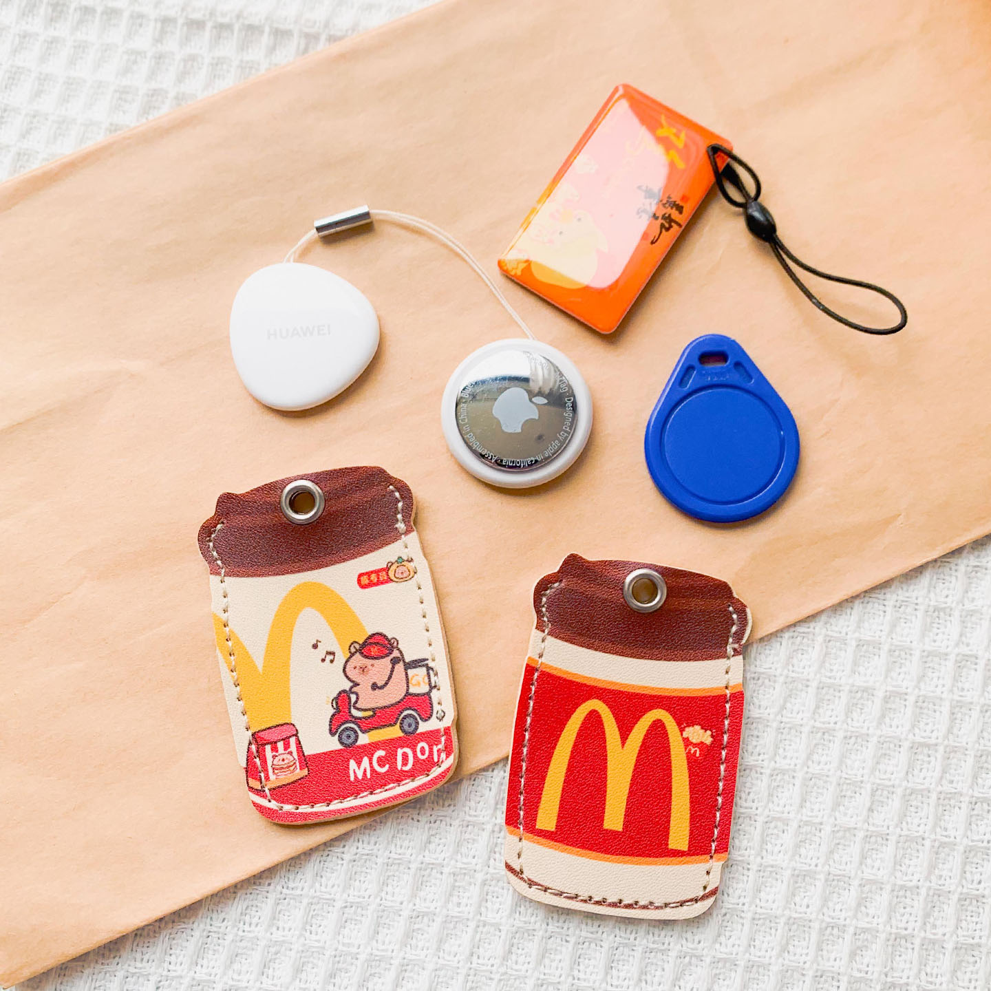 可爱m小长方形感应电动车nfc卡门禁卡套钥匙扣一体小区电梯保护套 - 图0