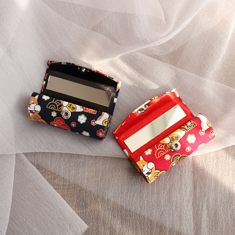 日式可爱卡通单支口红盒随身便携带迷你收纳盒带镜子唇膏盒保护壳,淘宝优惠券,粉丝福利购,淘宝优惠卷