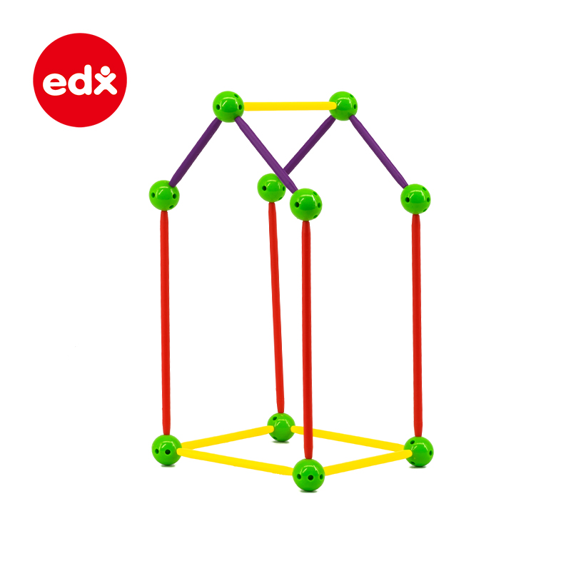 EDX艾迪客3D点线面几何王国立体拼插积木早教益智儿童4-6岁小学生 - 图2