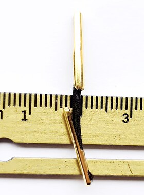 指甲扣松紧绳扣1.5MM进口乳胶松紧绳16MM长金色卡扣倒刺总长3.5CM