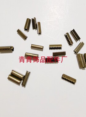 2MM马仔扣铜扣铁扣古铜色2*11MM卡扣子连接扣头绳金属连接扣马仔