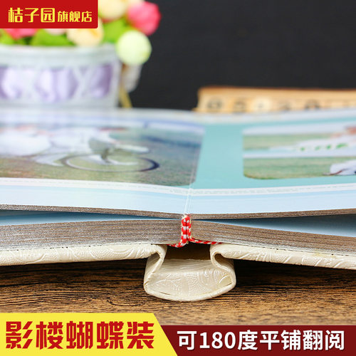 影楼皮面婚纱照相册制作高端情侣儿童宝宝照片书定制结婚礼纪念册 - 图0