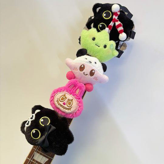 Cartoon cute tone band headstock muffler band electric guitar bass single guard string damper band weak clip band