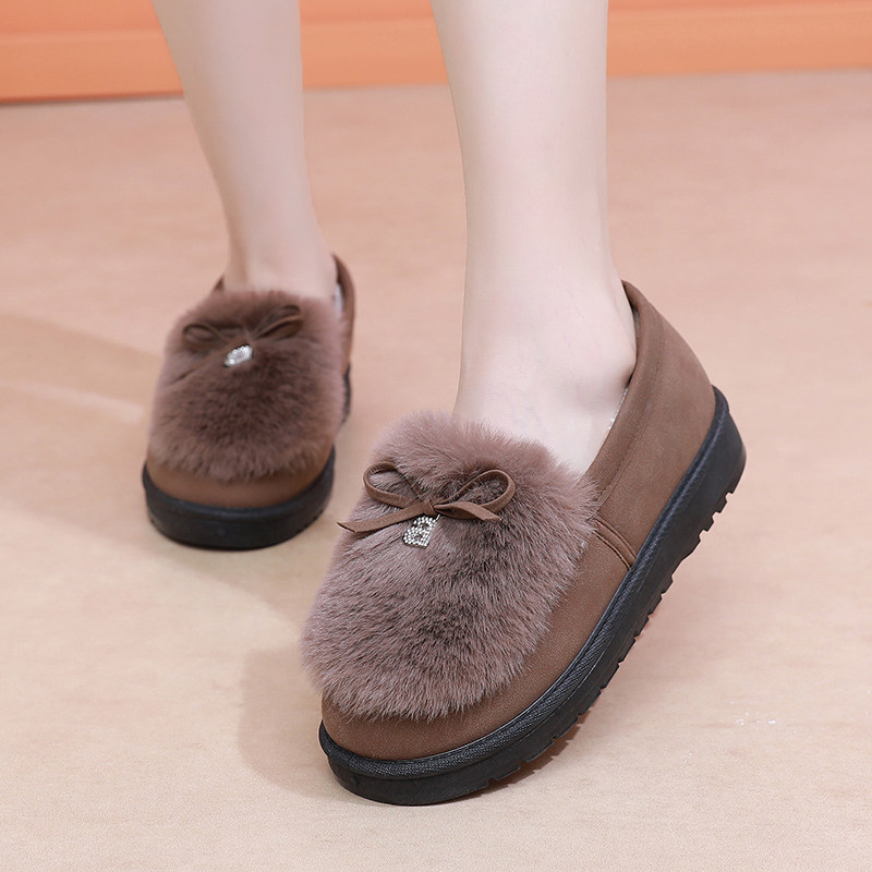 2024冬季加绒加厚女士棉靴老北京布鞋懒人一脚蹬舒适百搭妈妈棉鞋,淘宝优惠券,粉丝福利购,淘宝优惠卷