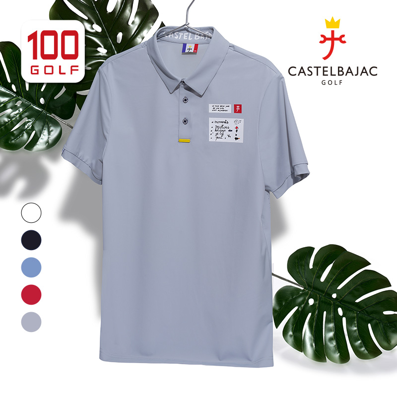 Castelbajac（C牌）高尔夫衣服男士T恤新款时尚印花短袖Polo衫-图3