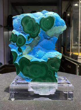 硅孔雀石矿物标本奇石宝石摆件