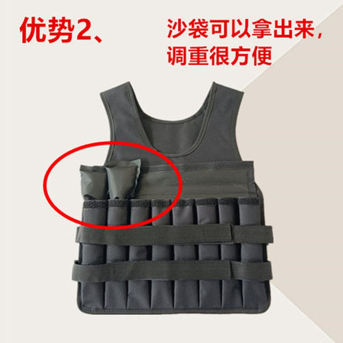 迷彩负重背心背包男健身跑步沙包隐形沙袋训练专用装备铁砂背包kg - 图2
