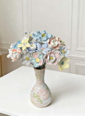 景德镇陶瓷花瓶陶瓷花家居装饰品