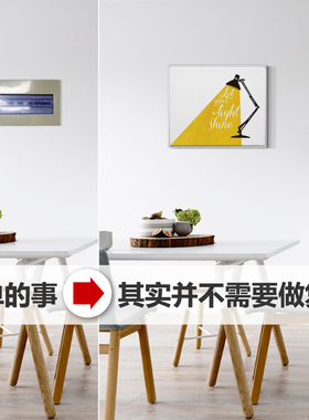 网红北欧电表箱遮挡装饰画餐厅免打孔配电箱电盒遮盖壁画黄色字母