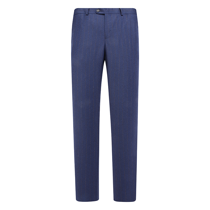 J1599鸟春秋款男式西裤 绵羊毛中腰修身商务休闲长裤 203050 - 图3