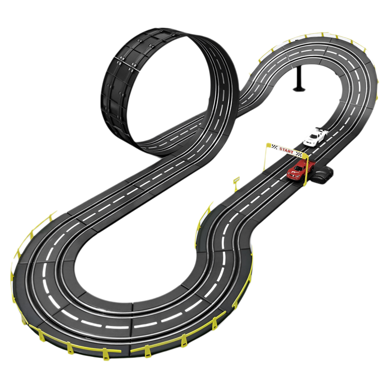 新款双人竞速轨道赛车跑道儿童电动遥控四驱小汽车玩具新年礼物男,淘宝优惠券,粉丝福利购,淘宝优惠卷