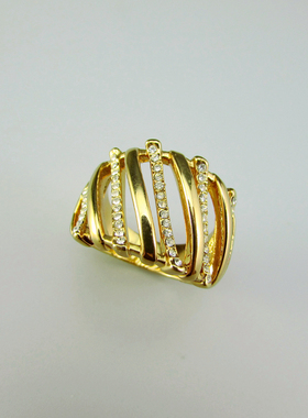 女水钻夸张设计感百搭戒指指环