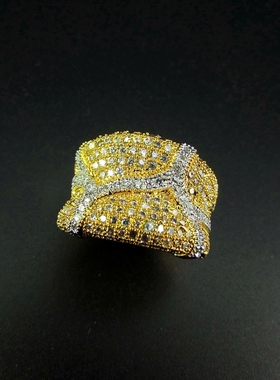 开口水晶宝石简洁戒指环气质