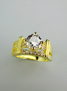 女微镶锆石时尚百搭气质戒指指环