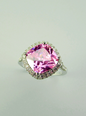 女微镶锆石简约精致开口戒指指环