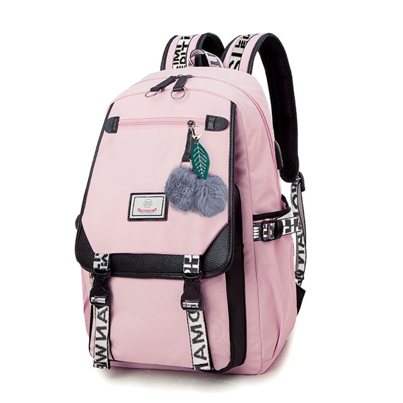 新款女韩版高中小学生旅行潮双肩包 偶爱双肩背包