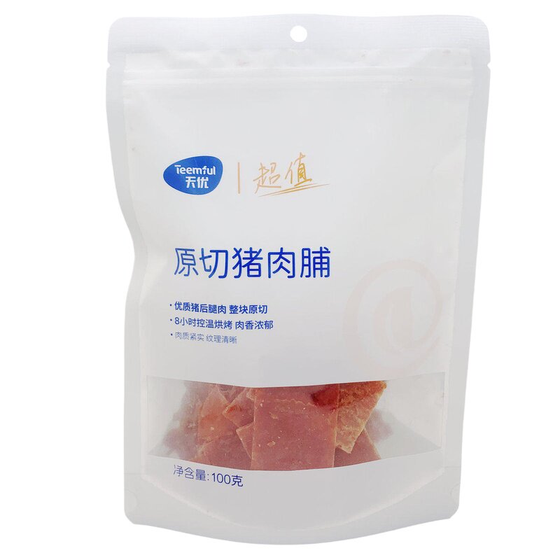天优原切猪肉脯岩烧猪肉片干香味即食户外野餐煲剧零食零嘴品包邮