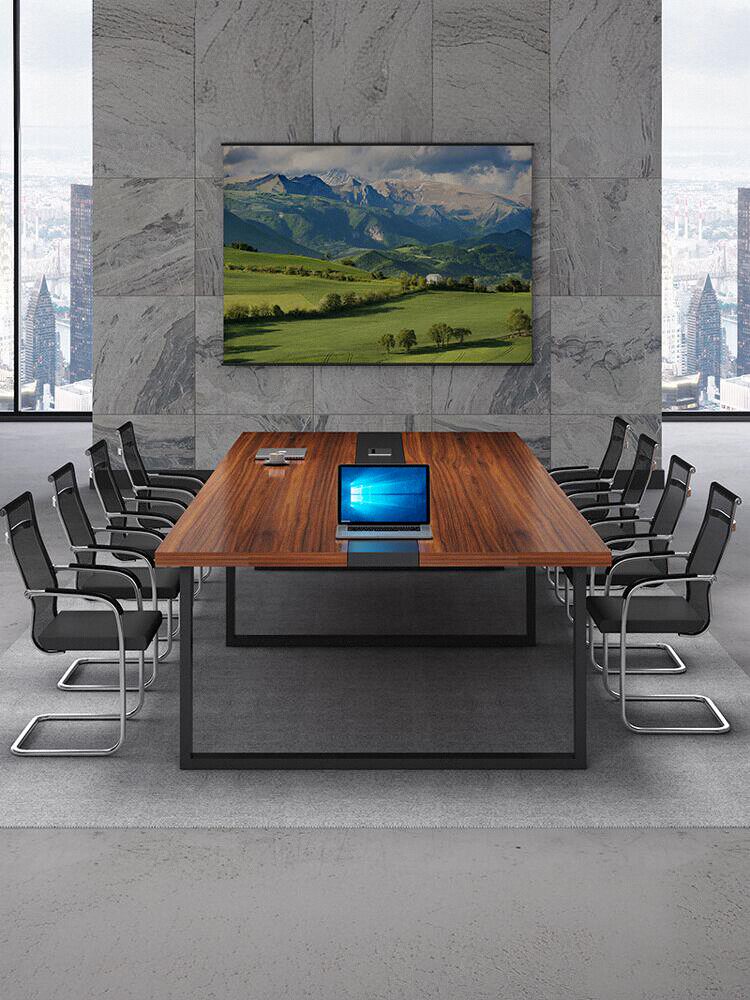 会议桌长桌简约现代西安办公家具工作台会议室长条桌办公桌椅组合