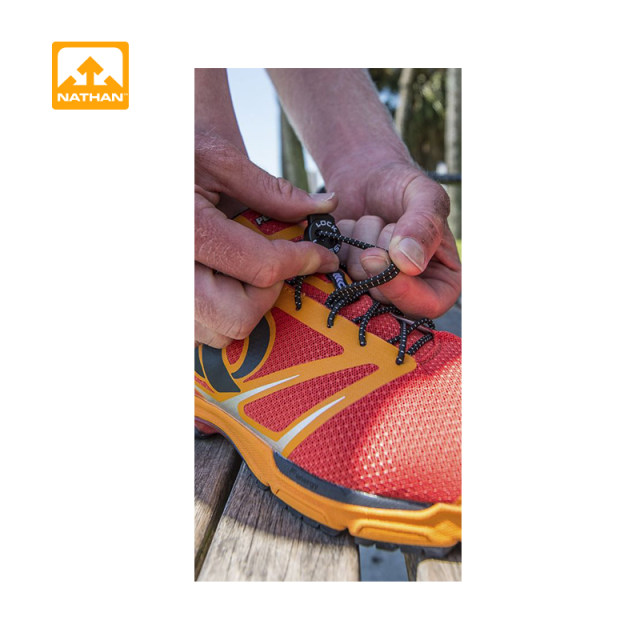 Nathan Reflective Lock Laces Nathan ແລ່ນ / ແຂ່ງກາງຄືນ Nathan ສະທ້ອນກັບ shoelaces ຕົນເອງ locking