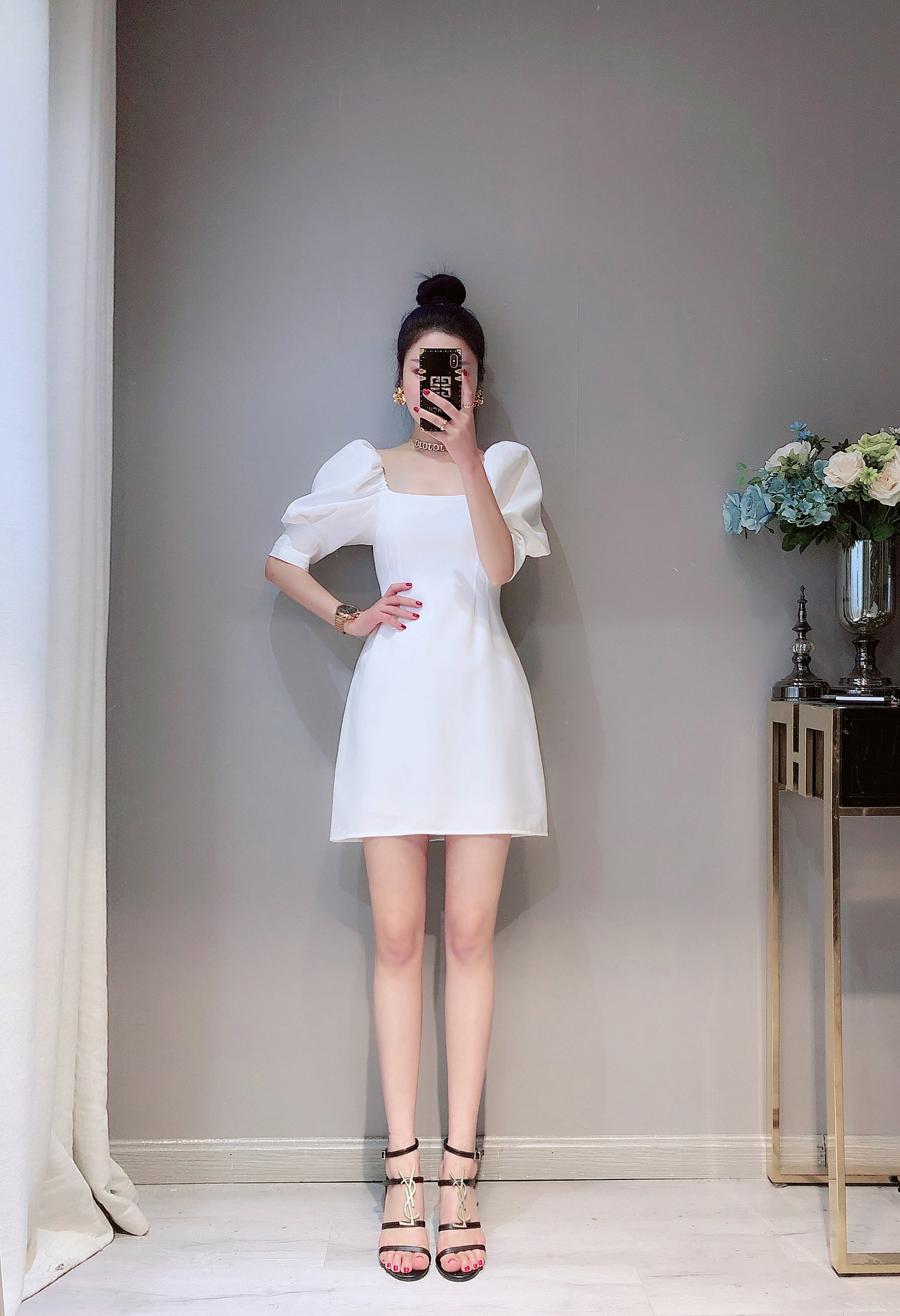 only you仙女气质2020夏装白连衣裙 ONLY YOU只有你 定制连衣裙