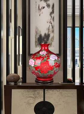 景德镇蓝色中式风家居客厅工艺品