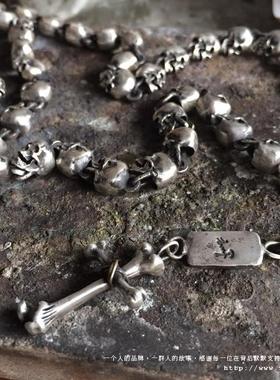 骷髅项链主师925纯银情侣925纯银