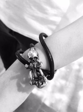 两种皮绳主师925银两戴情侣