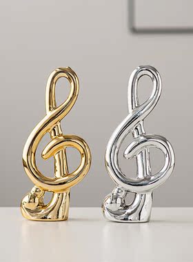 陶瓷音符ins简约风摆件现代客厅电视柜桌面家居装饰工艺品摆件