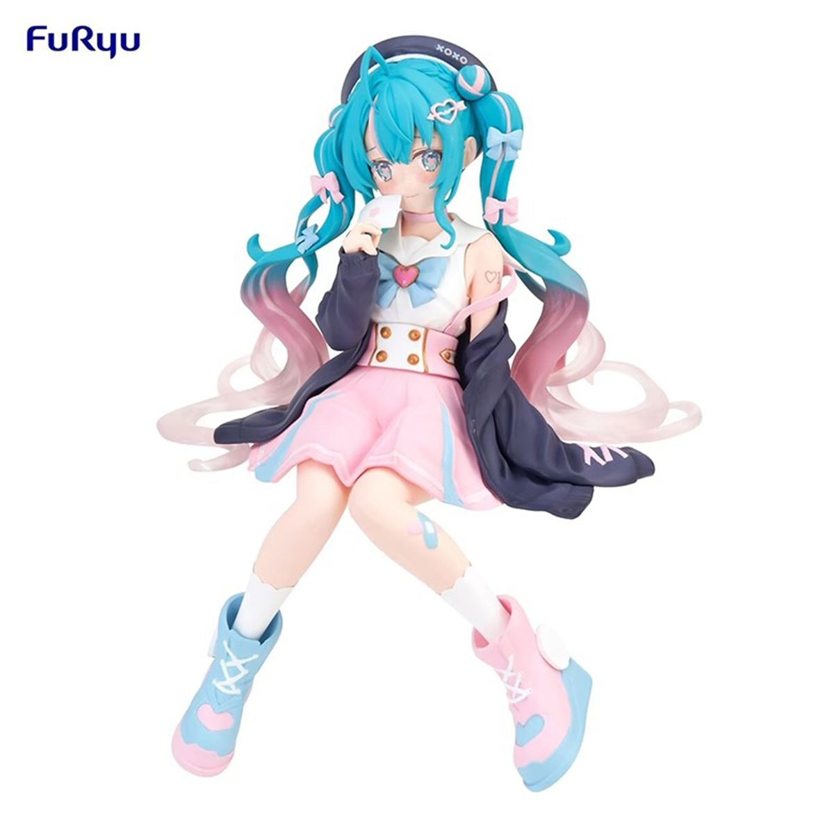 正版FuRyu初音未来龙娘小恶魔 Love Sailor爱心水手服泡面压手办-图1