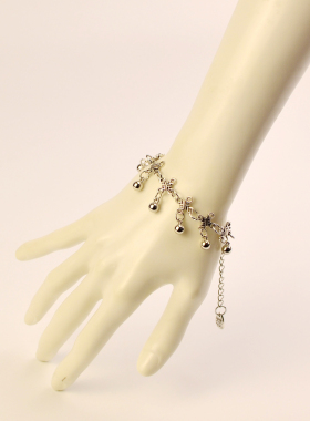 跳舞蹈表演道具无声铃铛手链脚链