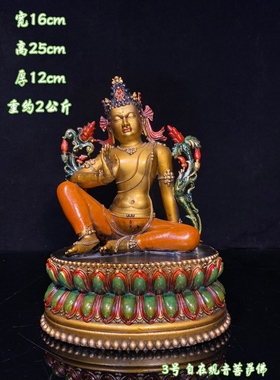 纯铜仿古背光佛不动明王像家居佛堂供奉供佛装饰品桌面摆件古玩