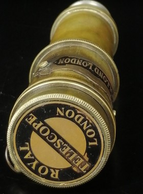 古玩铜器古董老货实拍回流纯铜伸缩单筒望远镜西洋旧货老物件收藏