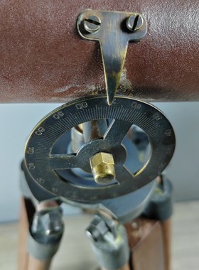 印度进口黄铜制双筒支架望远镜欧式复古书桌饰品办公室样板房摆件